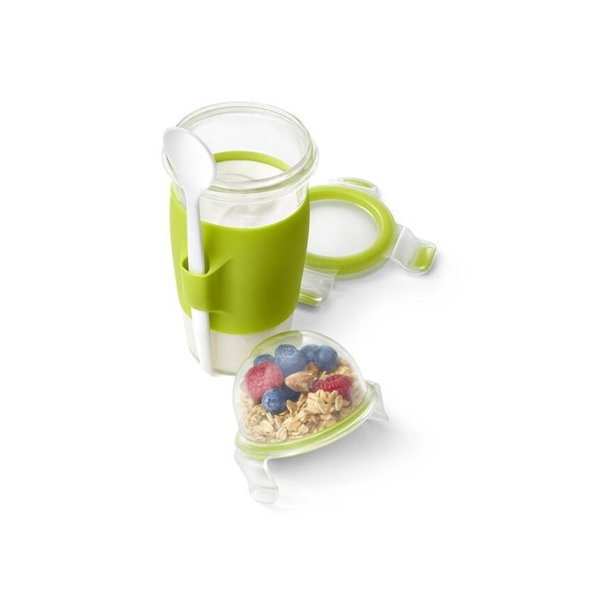 Tefal - Posuda za jogurt s žličicom 0,45 l MASTER SEAL TO GO zelena