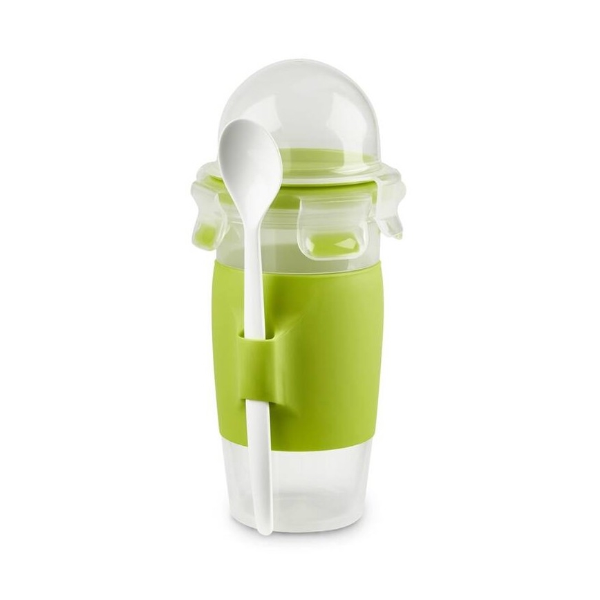 Tefal - Posuda za jogurt s žličicom 0,45 l MASTER SEAL TO GO zelena