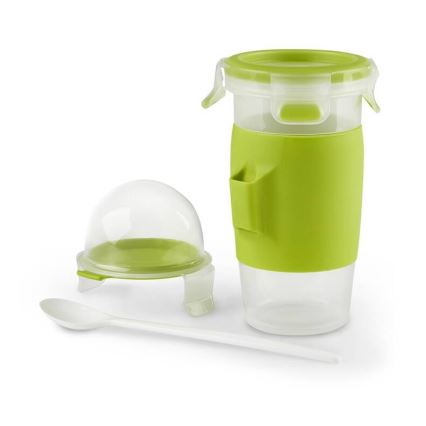 Tefal - Posuda za jogurt s žličicom 0,45 l MASTER SEAL TO GO zelena