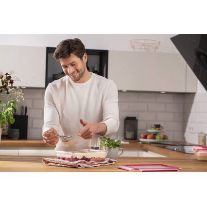 Tefal - Posuda za hranu 2 l MSEAL GLASS crvena/staklo