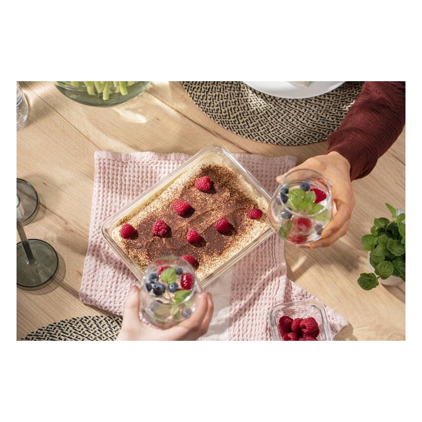Tefal - Posuda za hranu 2 l MSEAL GLASS crvena/staklo