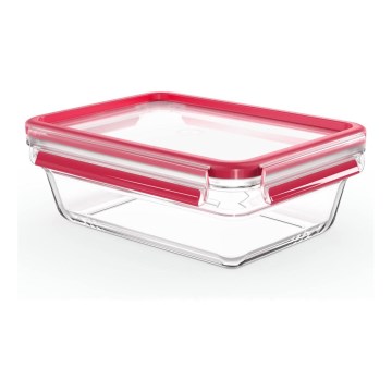 Tefal - MSEAL GLASS posuda za hranu 1,3 l, crvena/staklo