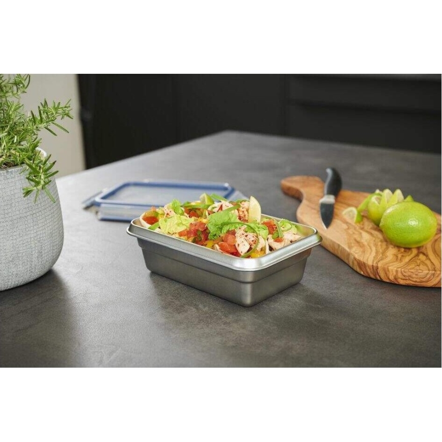 Tefal - Posuda za hranu 0,8 l MSEAL STEEL plava/nerđajući čelik