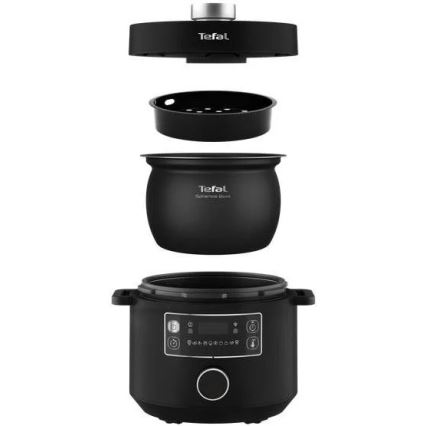 Tefal - Multifunkcionalni električni lonac TURBO CUISINE 4,8 l 1090W/230V crna