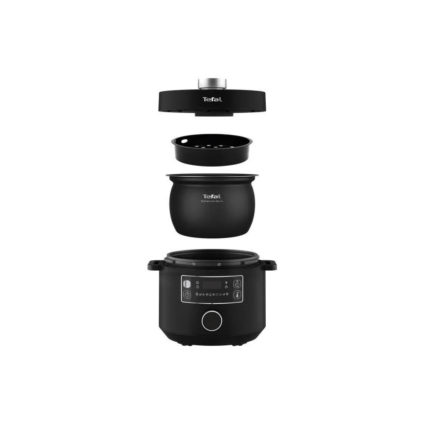 Tefal - Multifunkcionalni električni lonac TURBO CUISINE 4,8 l 1090W/230V crna