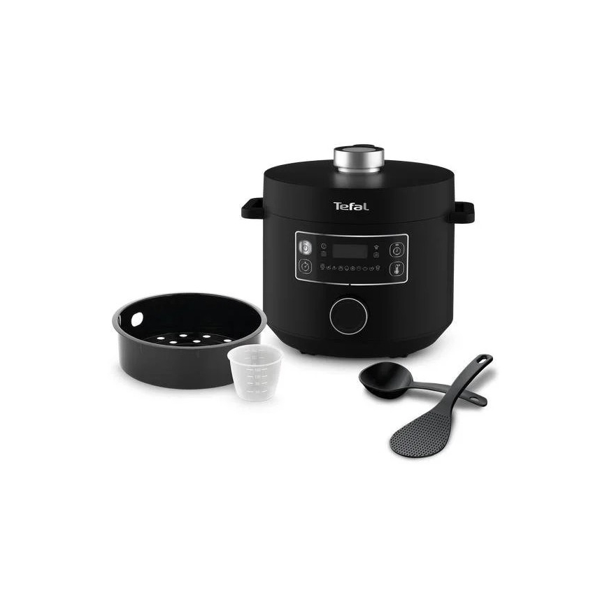 Tefal - Multifunkcionalni električni lonac TURBO CUISINE 4,8 l 1090W/230V crna