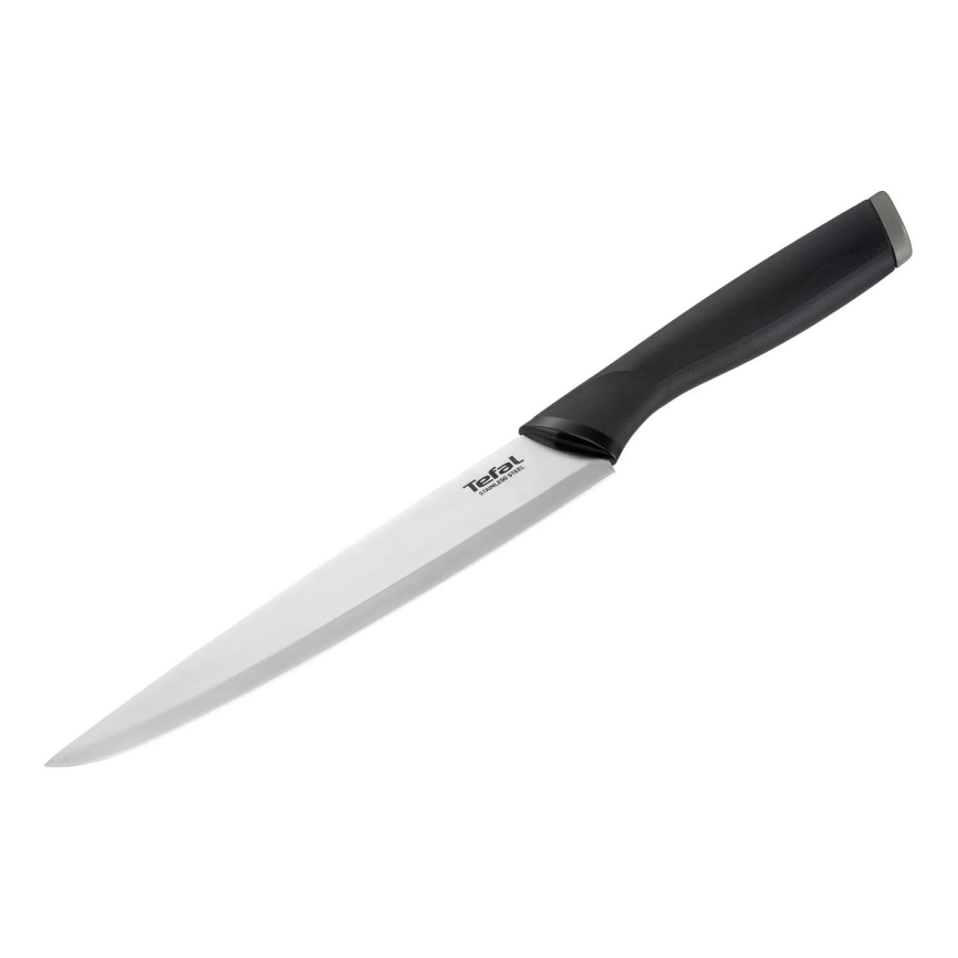 Tefal - Nehrđajući nož za porcioniranje COMFORT 20 cm sjajni krom/crna