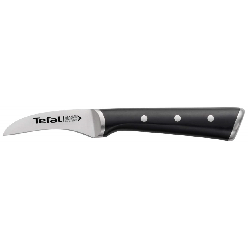 Tefal - Nehrđajući nož za rezbarenje ICE FORCE 7 cm sjajni krom/crna