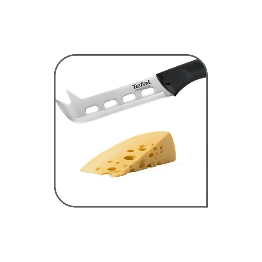 Tefal - Nehrđajući čelik nož za sir COMFORT 12 cm sjajni krom/crna