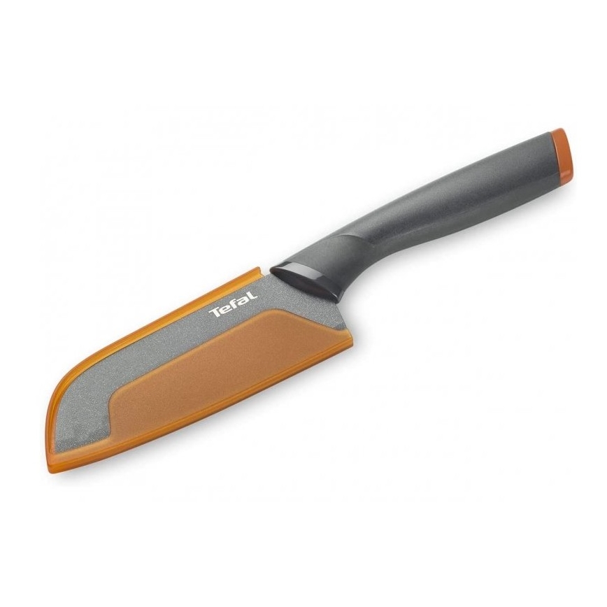 Tefal - Nož od nehrđajućeg čelika santoku FRESH KITCHEN 12 cm siva/narančasta