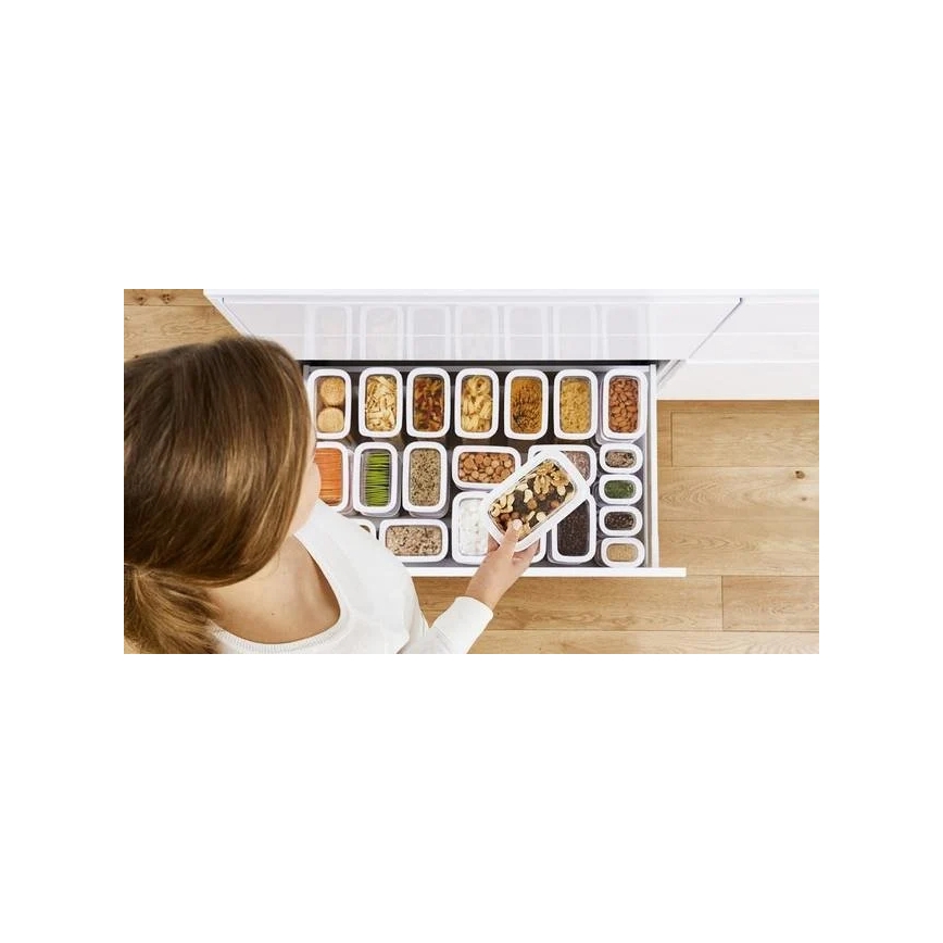 Tefal - Posuda za hranu 0,45 l OPTIMA bijela/prozirna