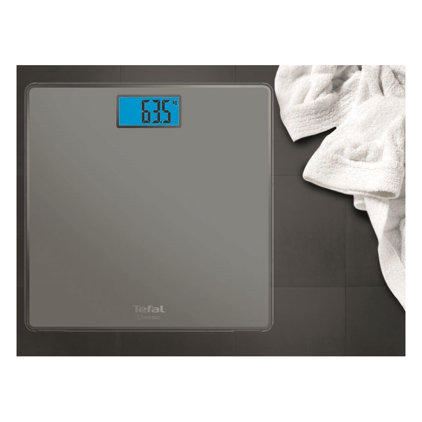 Tefal - Osobna vaga CLASSIC 2xAAA siva