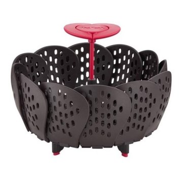 Tefal - Parni košarica INGENIO crna/crvena