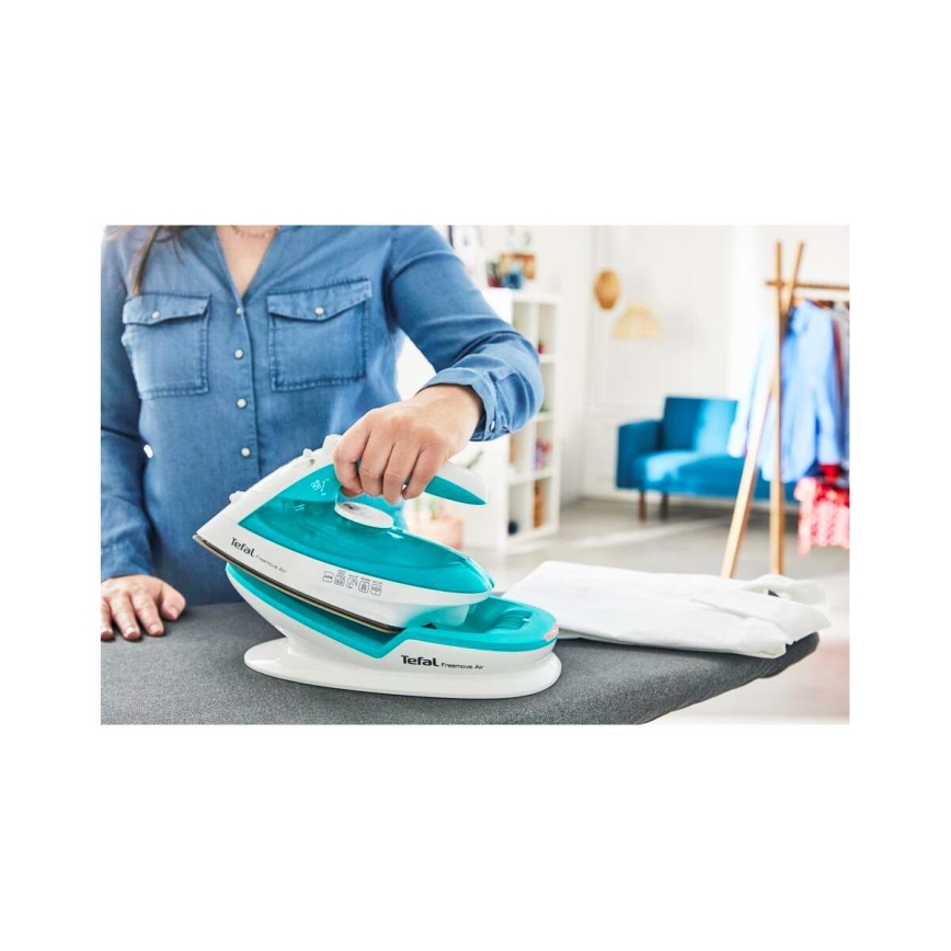 Tefal - Parno glačalo FREEMOVE AIR 2400W/230V bijela/tirkizna