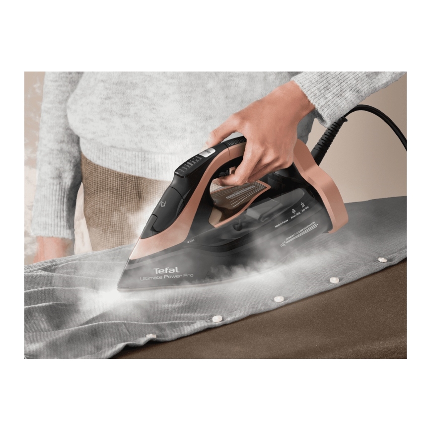 Tefal - Parno glačalo ULTIMATE POWER 3200W/230V bakrena/crna