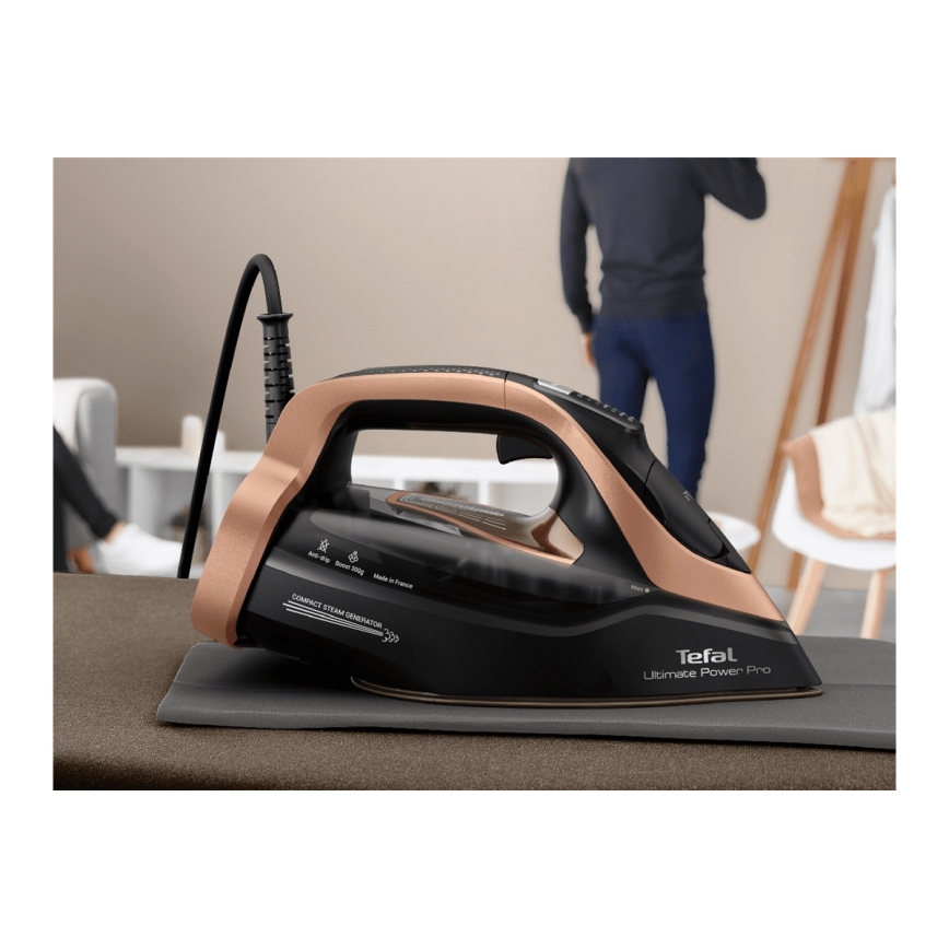 Tefal - Parno glačalo ULTIMATE POWER 3200W/230V bakrena/crna