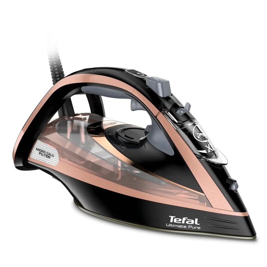 Tefal - Parno glačalo ULTIMATE PURE 3000W/230V bakrena/crna