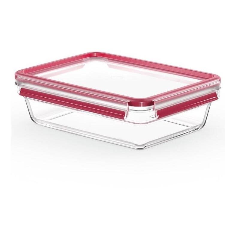 Tefal - Posuda za hranu 2 l MSEAL GLASS crvena/staklo