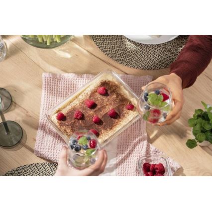 Tefal - Posuda za hranu 2 l MSEAL GLASS crvena/staklo