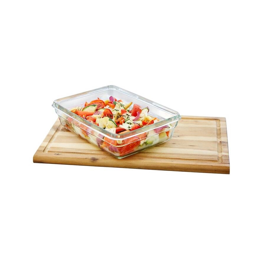 Tefal - Posuda za namirnice 0,45 l MSEAL GLASS crvena/staklo