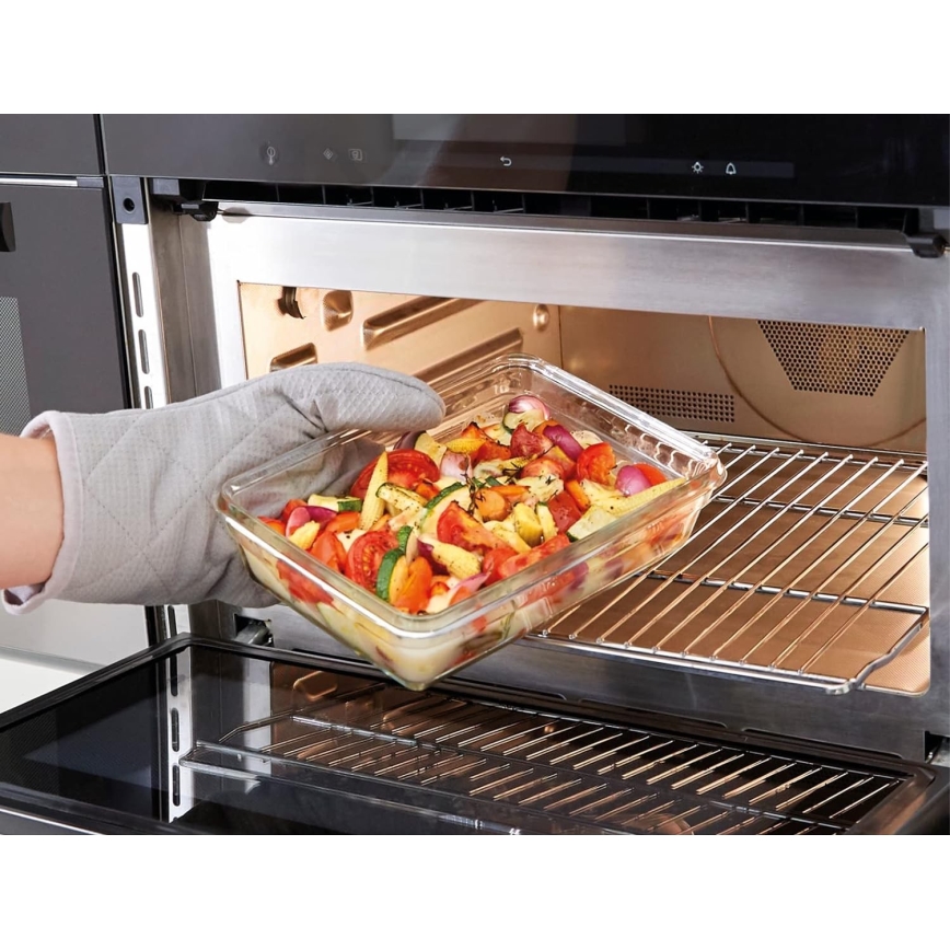 Tefal - Posuda za namirnice 1,3 l MSEAL GLASS crvena/staklo