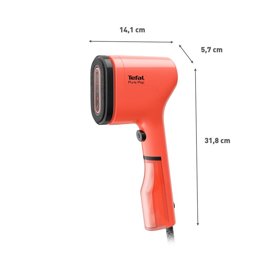 Tefal - Ručni parni uređaj za odjeću PURE POP 1300W/230V crvena