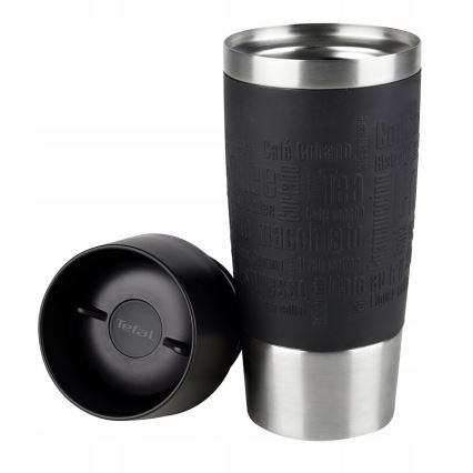 Tefal - Putna šalica 360 ml TRAVEL MUG nehrđajući/crna