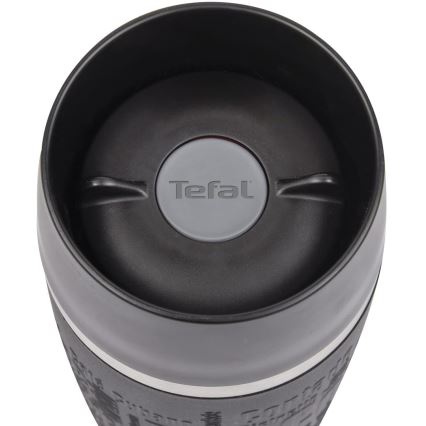 Tefal - Putna šalica 360 ml TRAVEL MUG nehrđajući/crna