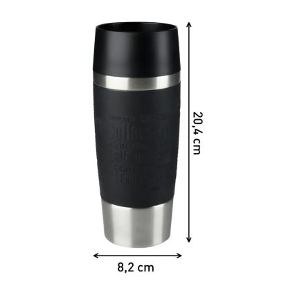 Tefal - Putna šalica 360 ml TRAVEL MUG nehrđajući/crna