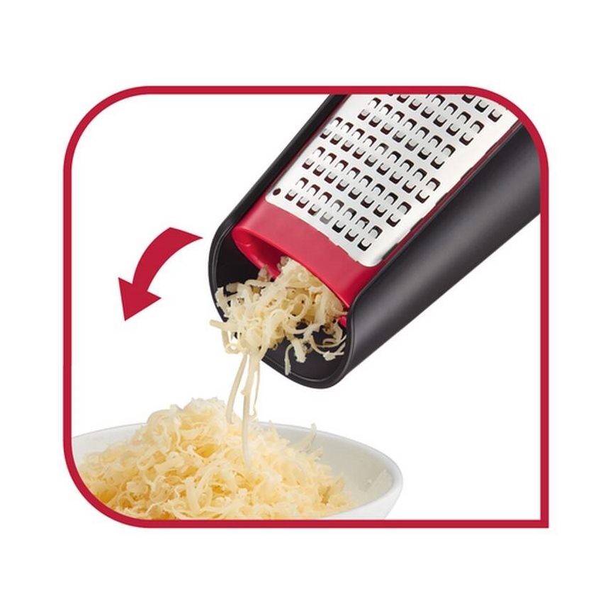 Tefal - Ručni dvostrani ribež INGENIO nehrđajući čelik/crna