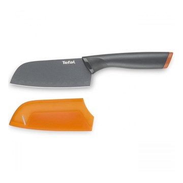 Tefal - Santoku nož od nehrđajućeg čelika FRESH KITCHEN 12 cm siva/narančasta