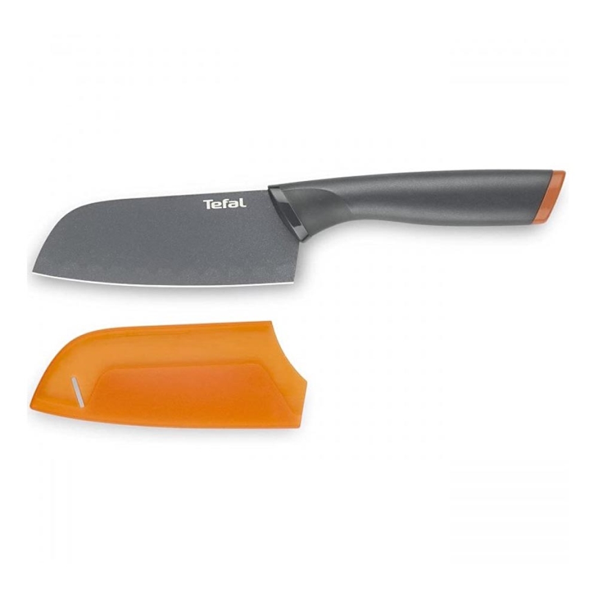 Tefal - Santoku nož od nehrđajućeg čelika FRESH KITCHEN 12 cm siva/narančasta