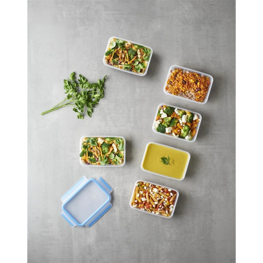 Tefal - SET 6x Posuda za hranu 0,8 l MASTER SEAL FRESH plava