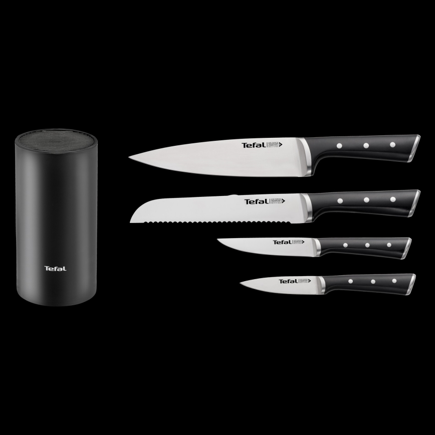 Tefal - Set kuhinjskih noževa sa stalkom ICE FORCE, 4 kom