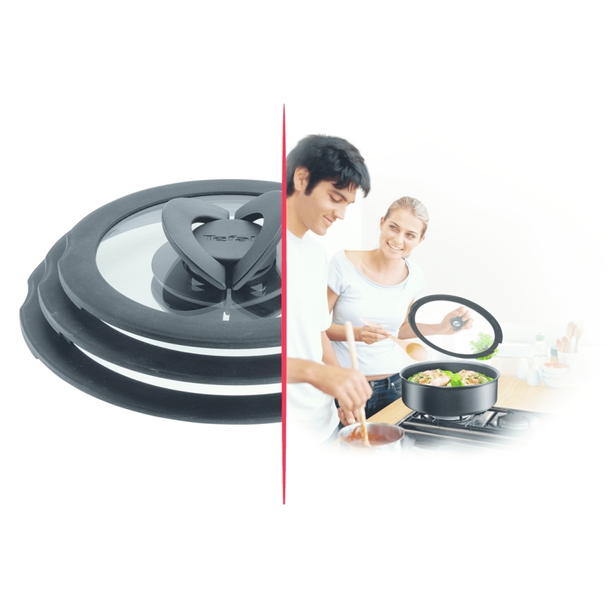 Tefal - set od 3 staklenih poklopaca