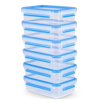 Tefal - Set od 6 posuda za hranu 0,8 l MASTER SEAL FRESH, plave
