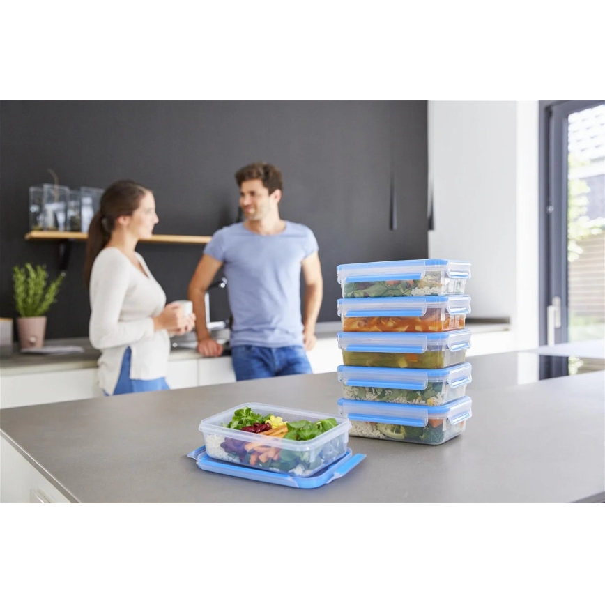 Tefal - Set od 6 posuda za hranu 0,8 l MASTER SEAL FRESH, plave