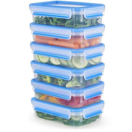 Tefal - Set od 6 posuda za hranu 0,8 l MASTER SEAL FRESH, plave