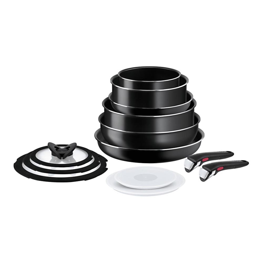 Tefal - Set posuđa 13 komada INGENIO EASY COOK & CLEAN CRNI