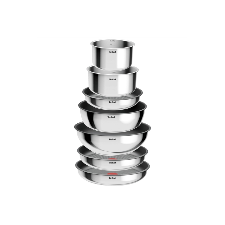 Tefal - Set posuđa 15-dijelni INGENIO COOK, nehrđajući čelik