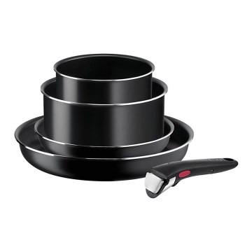 Tefal - Set posuđa 5 kom INGENIO EASY COOK & CLEAN BLACK