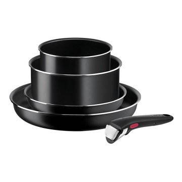 Tefal - Set posuđa 5 komada INGENIO EASY COOK & CLEAN CRNA