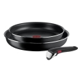 Tefal - Set tave 3 kom INGENIO EASY COOK & CLEAN CRNA