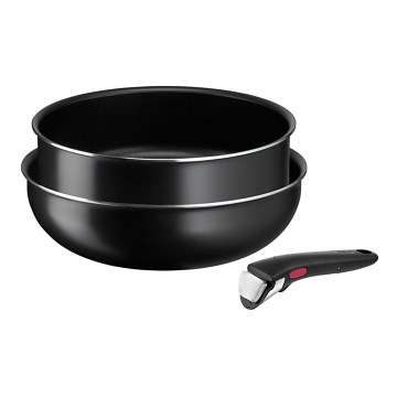 Tefal - Set tave 3 kom INGENIO EASY COOK & CLEAN CRNA
