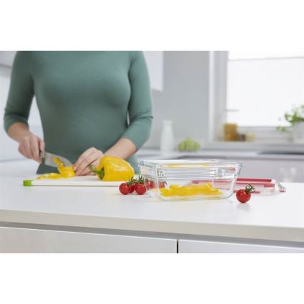 Tefal - Spremnik za hranu 0,85 l MSEAL GLASS crvena/staklo