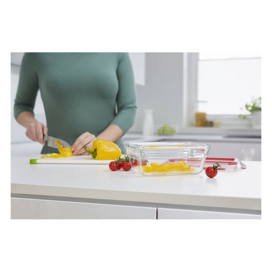 Tefal - Spremnik za hranu 0,85 l MSEAL GLASS crvena/staklo