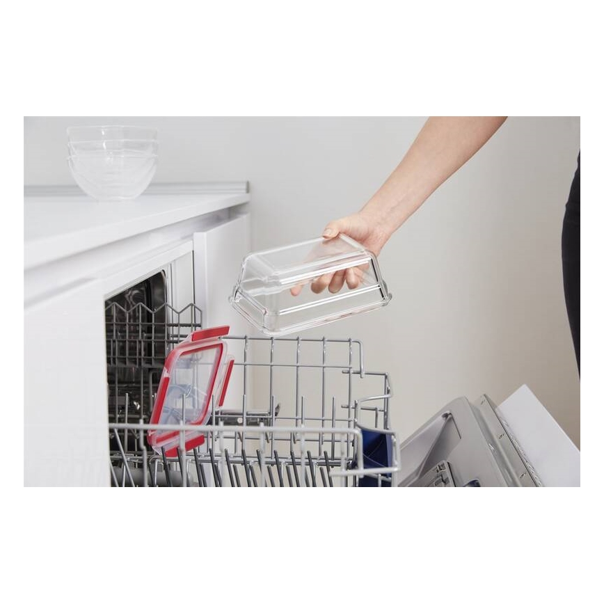 Tefal - Spremnik za hranu 0,85 l MSEAL GLASS crvena/staklo