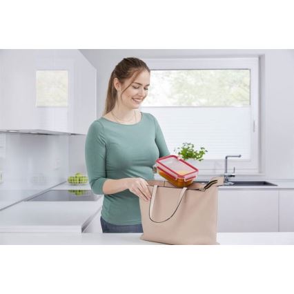 Tefal - Spremnik za hranu 0,85 l MSEAL GLASS crvena/staklo