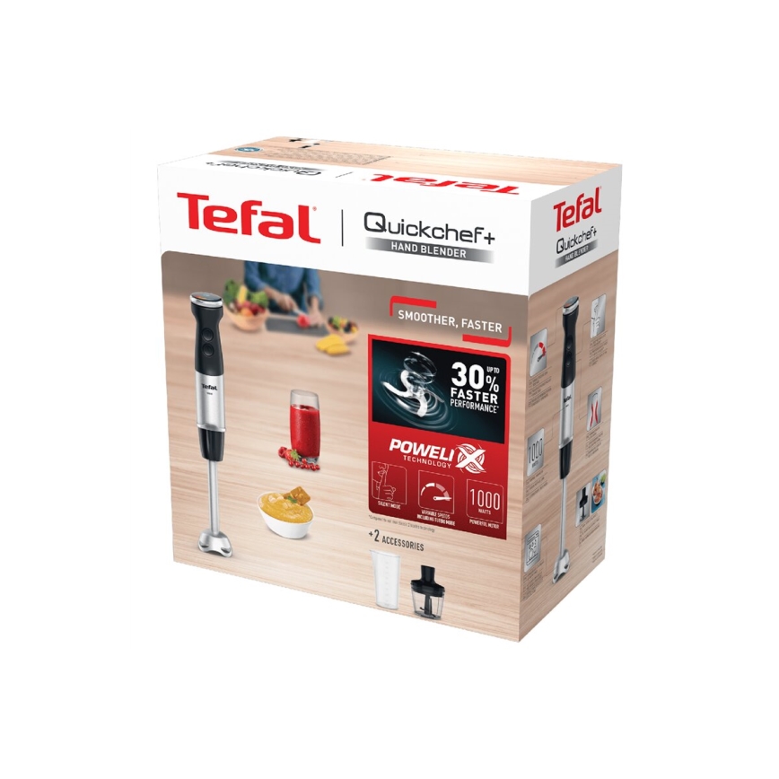 Tefal - Štapni mikser QUICKCHEF 1000W/230V crna