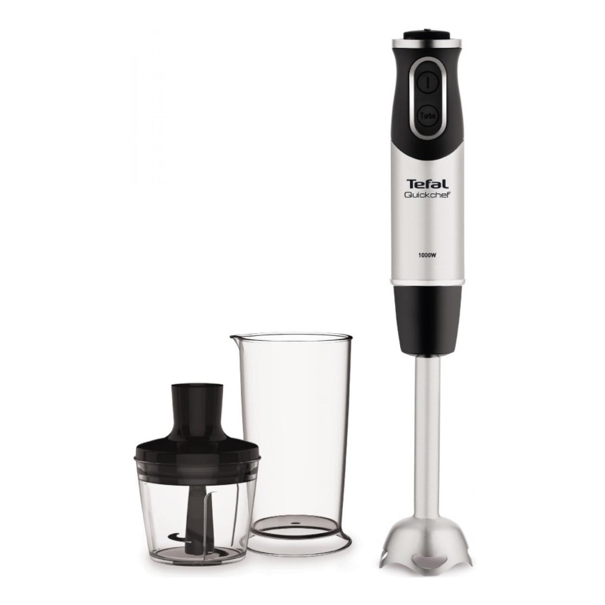 Tefal - Štapni mikser QUICKCHEF 2u1 1000W/230V mat krom/crna